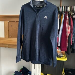 Under Armour Navy Quarter-Zip Pullover with White ND Logo